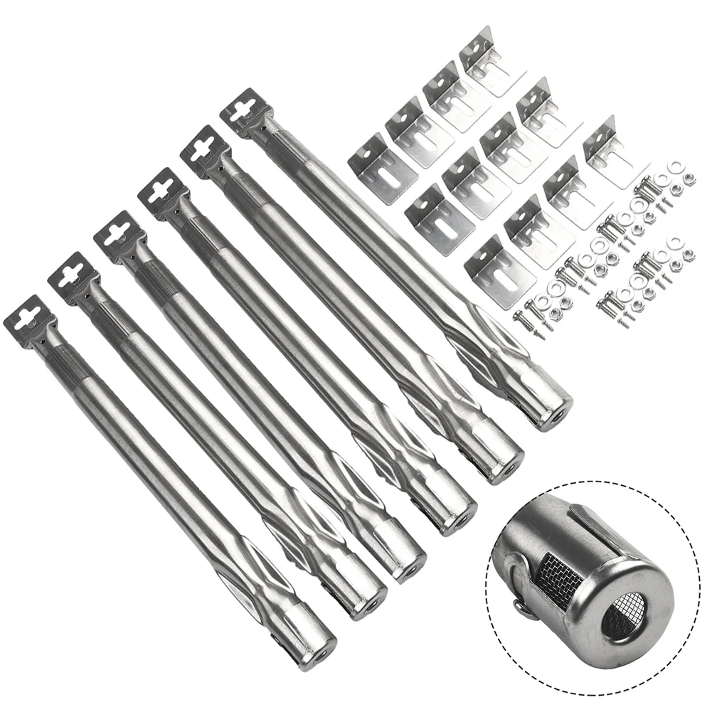 For Gas Grill Replacement Burner Set 6 Stainless Steel Burners with Retractable Features for Better Heat Control
For Gas Grill Replacement Burner Set 6 Stainless Steel Burners with Retractable Features for Better Heat Control