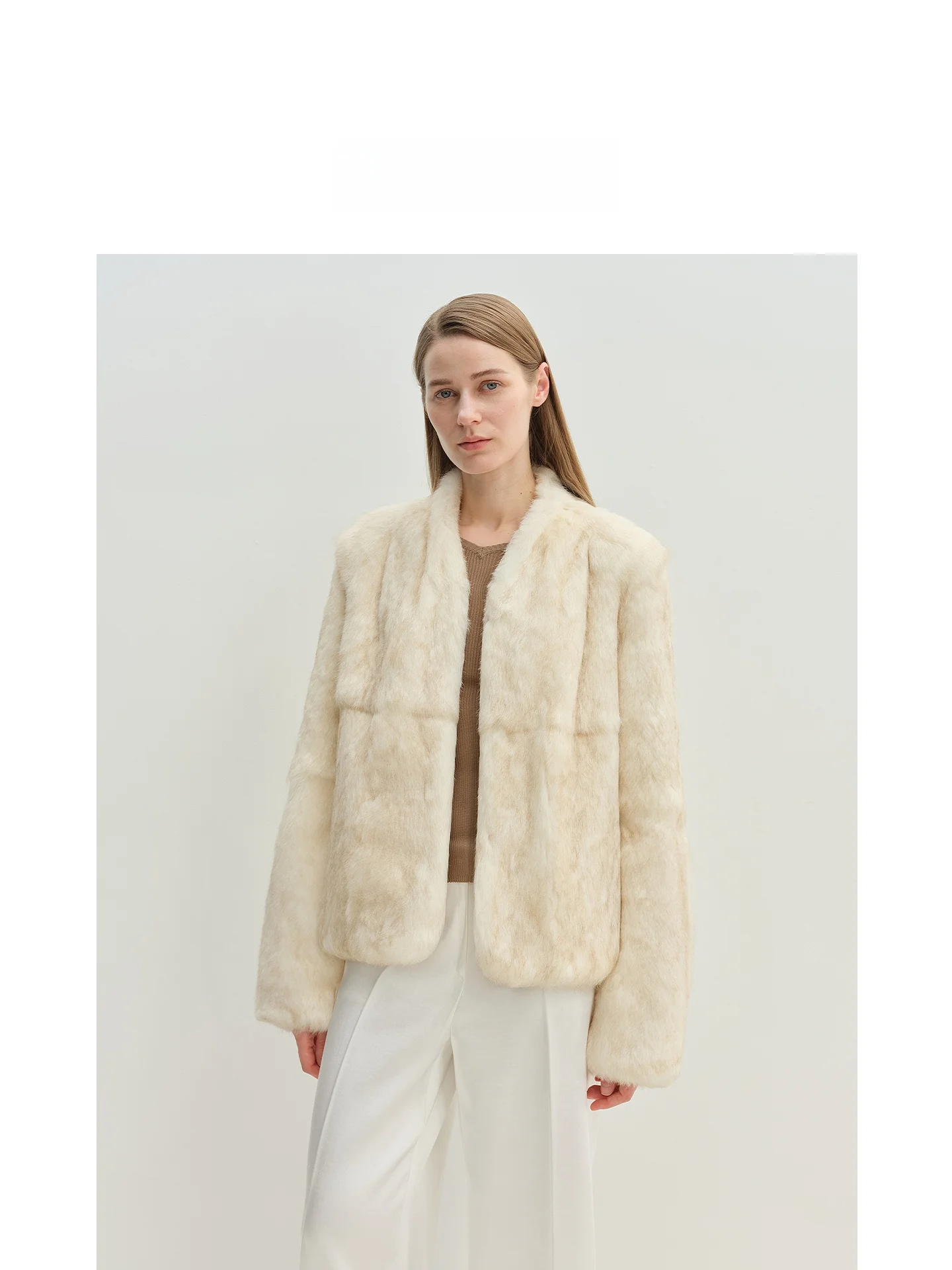 LeTrans Count Basque Casual Faion adient Double Color V-ne Rabbit Fur ort Coat Warmth Youth Sle Long Sve
LeTrans Count Basque Casual Faion adient Double Color V-ne Rabbit Fur ort Coat Warmth Youth Sle Long Sve