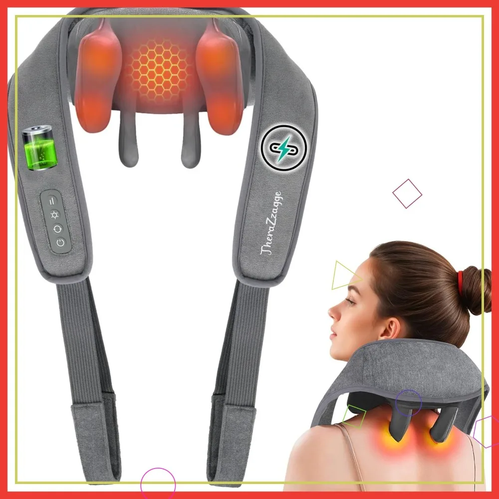Cordless Neck Massager with Heat - FSA/HSA Eligible, 6D Deep Kneading Shiatsu for Pain Relief, Gift for Men Women
Cordless Neck Massager with Heat - FSA/HSA Eligible, 6D Deep Kneading Shiatsu for Pain Relief, Gift for Men Women