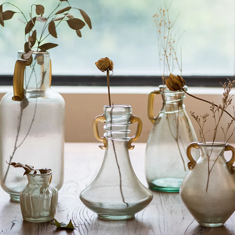 Vase Transparent Glass Material Pearlescent Vintage Vase Quicksand Gold Handmade Art European Desktop Decoration Chinese Large
Vase Transparent Glass Material Pearlescent Vintage Vase Quicksand Gold Handmade Art European Desktop Decoration Chinese Large