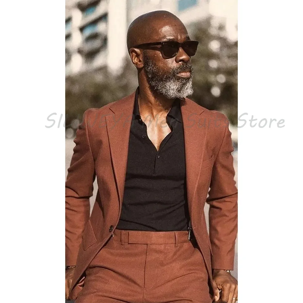 Chic Men's Suits Elegant 2 Piece Jacket Pants Male Clothing One Button Lapel collar High quality Slim Fit Blazer Male Clothing
Chic Men's Suits Elegant 2 Piece Jacket Pants Male Clothing One Button Lapel collar High quality Slim Fit Blazer Male Clothing