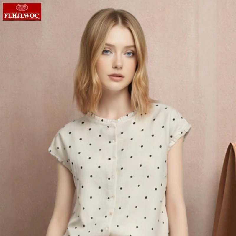 Cotton Linen Short Shirts Cute Summer Korea Chic Tops Blusas FLHJLWOC Design Preppy Style Girls Women Fungus Ruffles Blouses
Cotton Linen Short Shirts Cute Summer Korea Chic Tops Blusas FLHJLWOC Design Preppy Style Girls Women Fungus Ruffles Blouses
