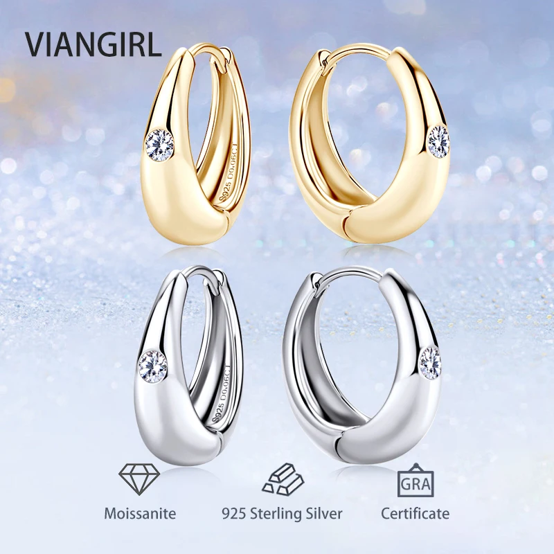 2.5MM Trendy Moissanite Hoop Earrings for Women Senior Sense 925 Sterling Silver Diamond Earring Fine Jewelry with Certificate
2.5MM Trendy Moissanite Hoop Earrings for Women Senior Sense 925 Sterling Silver Diamond Earring Fine Jewelry with Certificate