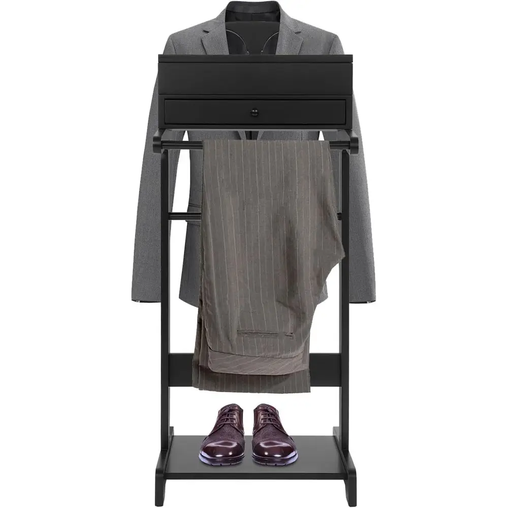 Suit Valet Stand or Bedroom, Hotel Valet Clothes Rack Organizer with Hanger & Shoe Rack, Wooden Garment Valet Stand or Suits, Pa
Suit Valet Stand or Bedroom, Hotel Valet Clothes Rack Organizer with Hanger & Shoe Rack, Wooden Garment Valet Stand or Suits, Pa