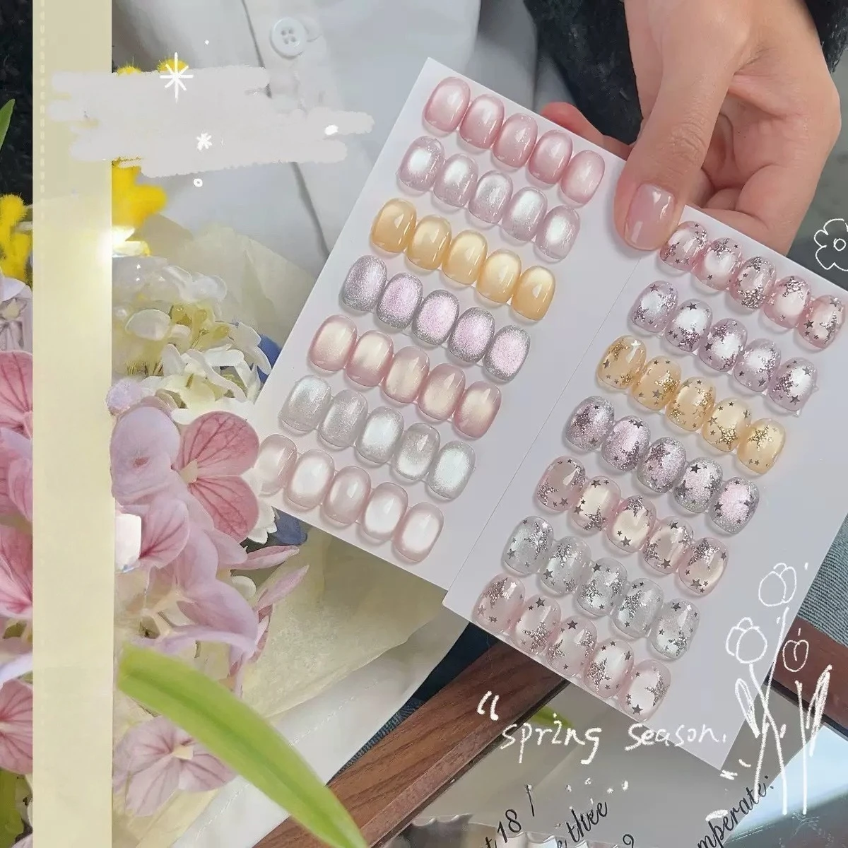 7 Colors Cat Eye Magnetic Nail Gel Glass Bead Crystal Shimmer Nail Art Romance Series Nude Colors Soak Off UV LED For Manicure
7 Colors Cat Eye Magnetic Nail Gel Glass Bead Crystal Shimmer Nail Art Romance Series Nude Colors Soak Off UV LED For Manicure