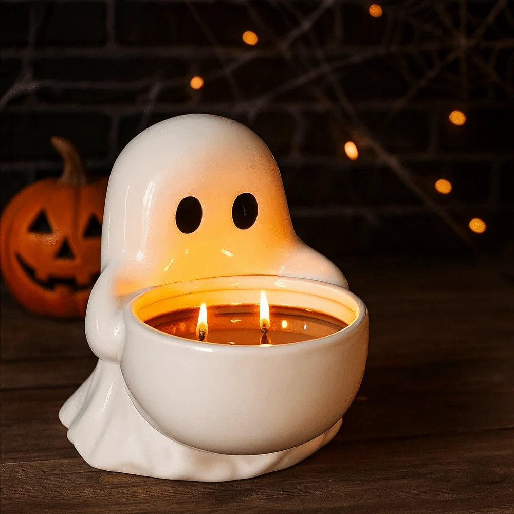 Resin Halloween Ghost Candlestick Cartoon Gothic Halloween Candlestick Holder Decorative Spooky Ghost
Resin Halloween Ghost Candlestick Cartoon Gothic Halloween Candlestick Holder Decorative Spooky Ghost