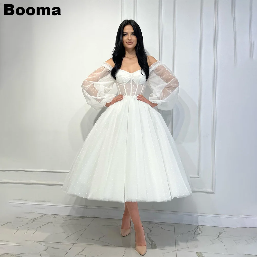 Booma A Line Short Wedding Dresses Sweetheart Off Shoulder Long Puff Sleeves Bride Dresses Ball Gowns Wedding Party Gowns Women
Booma A Line Short Wedding Dresses Sweetheart Off Shoulder Long Puff Sleeves Bride Dresses Ball Gowns Wedding Party Gowns Women