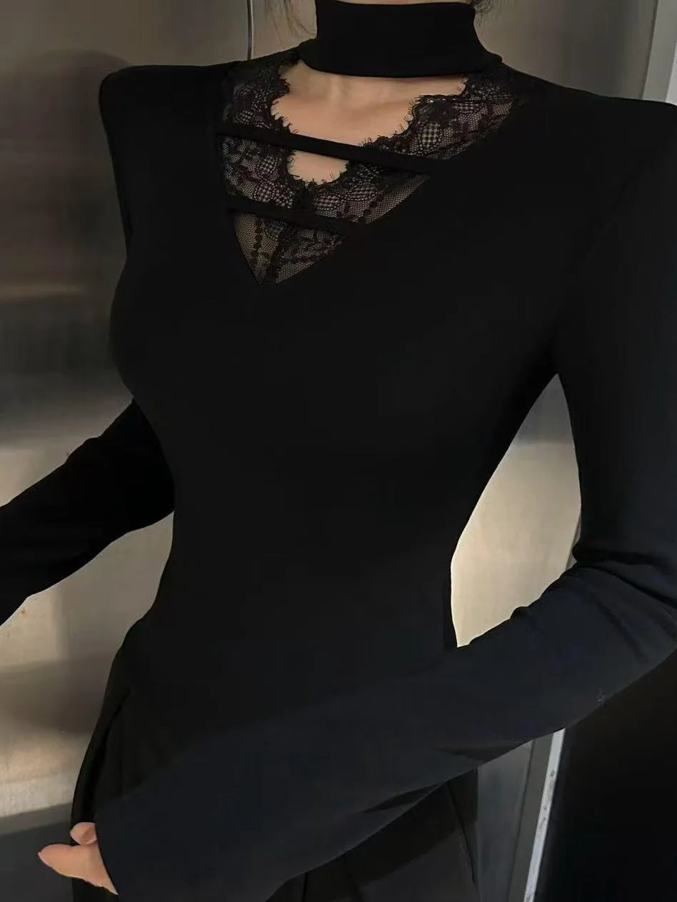 Pure Desire Slim Fit Long Sve Fce Lined V Ne Hang Ne T irt Women's Top Autumn Winter Warm Base irt Lace Splice
Pure Desire Slim Fit Long Sve Fce Lined V Ne Hang Ne T irt Women's Top Autumn Winter Warm Base irt Lace Splice