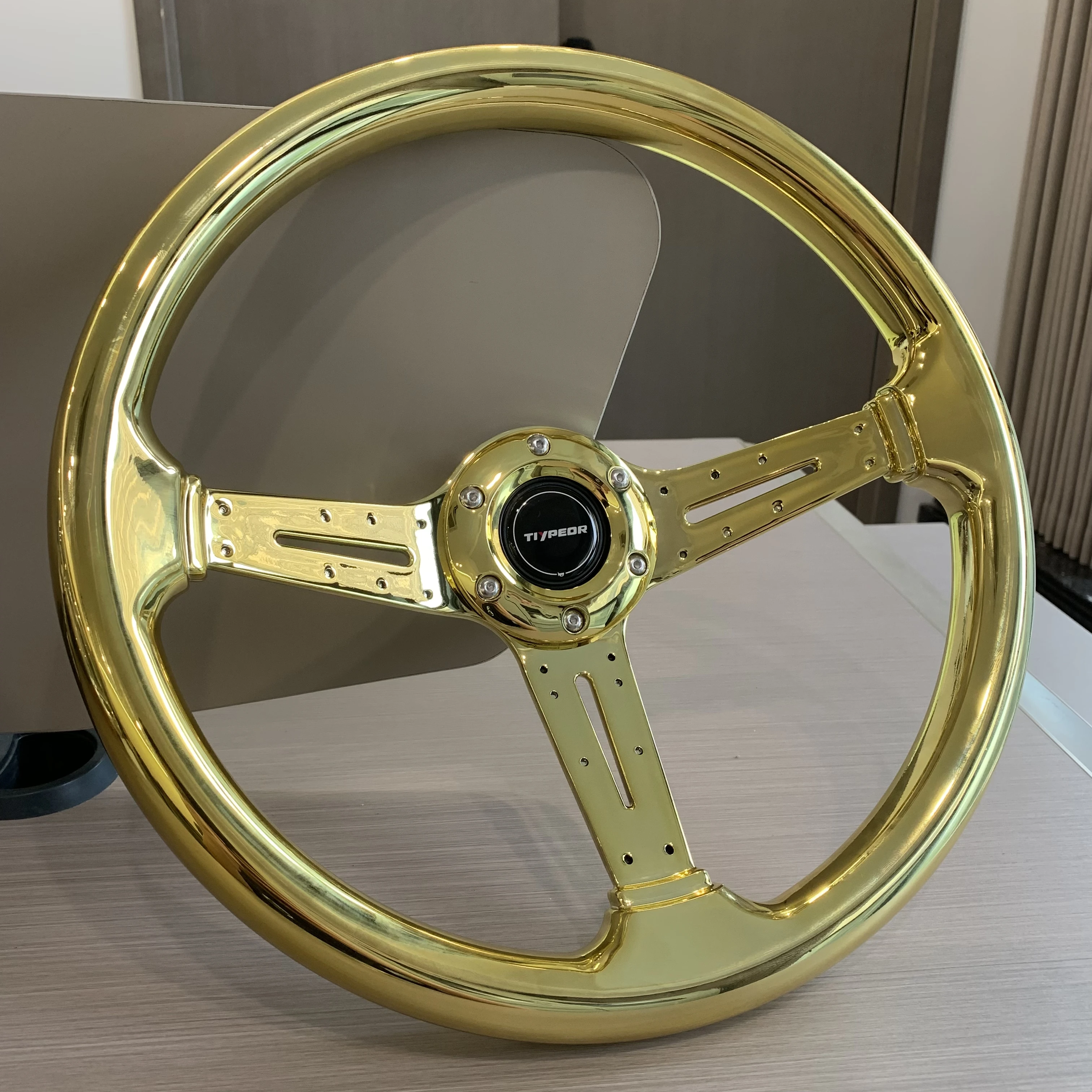 TIYPEOR 350MM universal steering wheel gold steering wheel
TIYPEOR 350MM universal steering wheel gold steering wheel