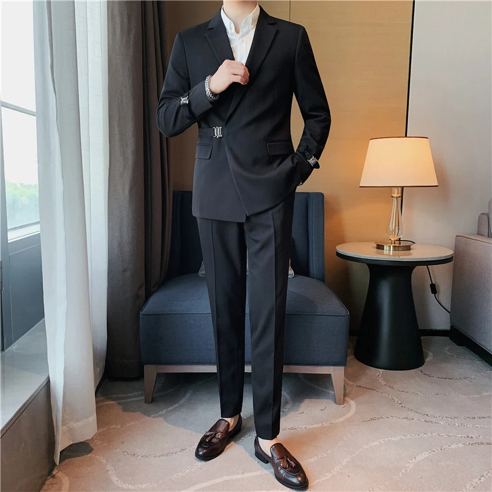 Fashion British Men Suit High Quality New Double Breasted 2 Piece Set for Groom Wedding Business Casual Formal Jacket and Pants
Fashion British Men Suit High Quality New Double Breasted 2 Piece Set for Groom Wedding Business Casual Formal Jacket and Pants