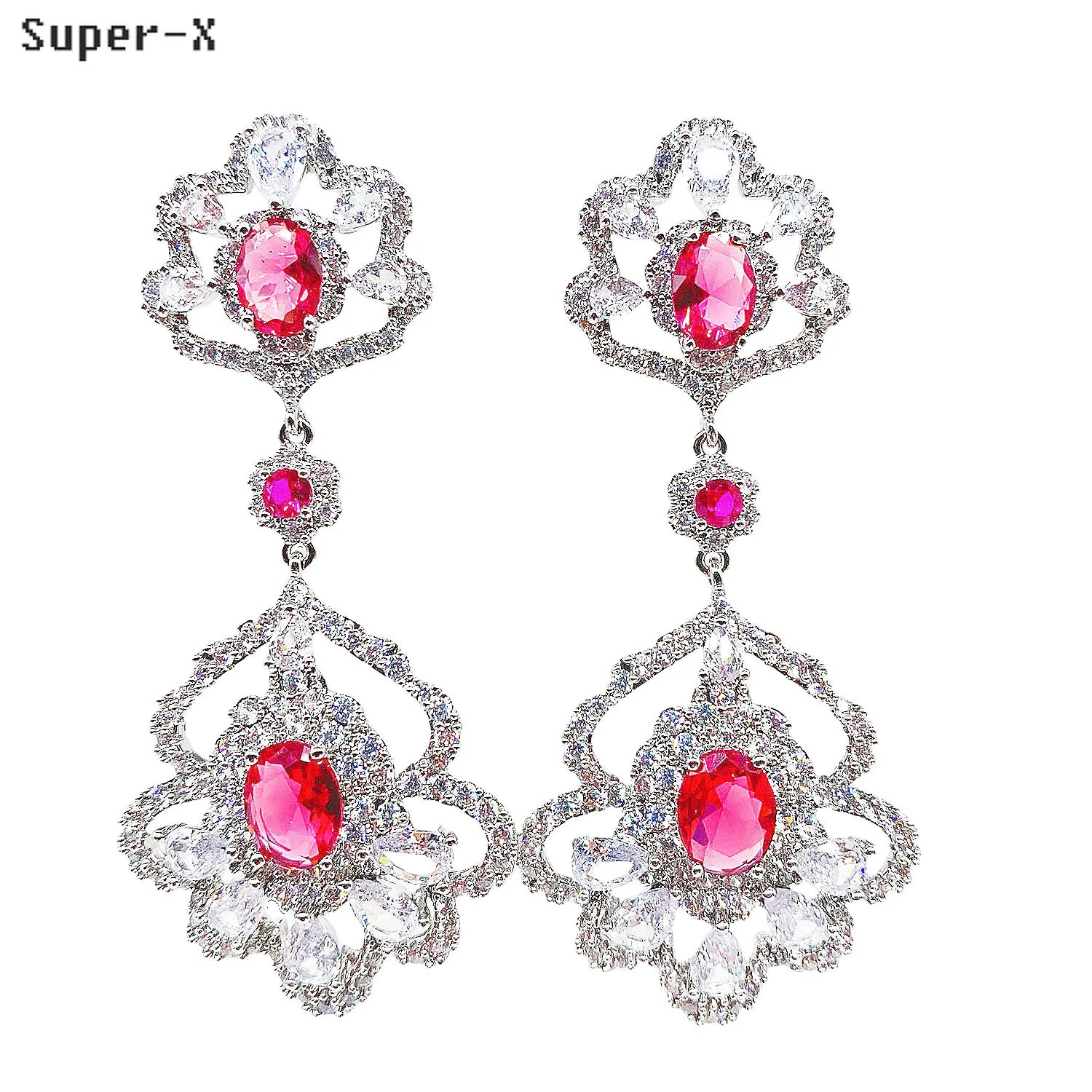 Wedding Bride Earrings Luxury Jewelry Red Purple Pink Shiny Zircon Vintage Big Flower Dangle Earrings Dinner Party Gift
Wedding Bride Earrings Luxury Jewelry Red Purple Pink Shiny Zircon Vintage Big Flower Dangle Earrings Dinner Party Gift