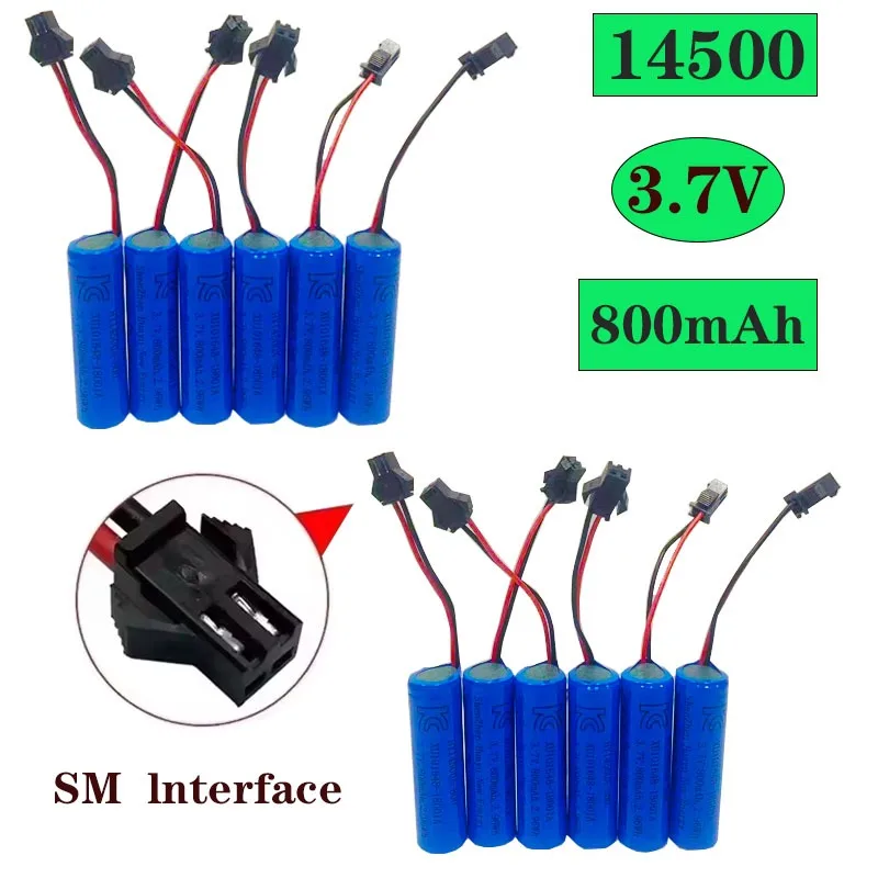 Original New 14500 3.7V 800mAh lithium battery for JJRC C2 D828, RC car accessories 14500 SM-2P, toy accessories
Original New 14500 3.7V 800mAh lithium battery for JJRC C2 D828, RC car accessories 14500 SM-2P, toy accessories