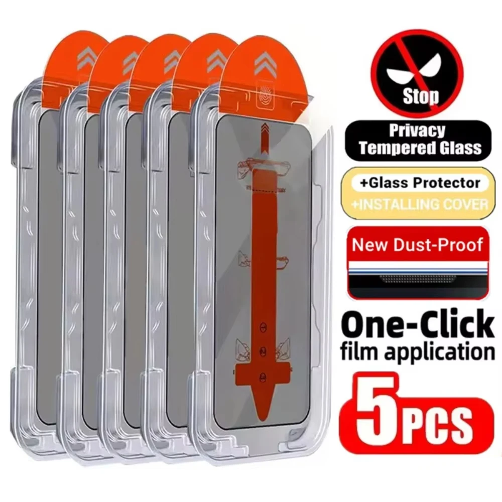 1-5Pcs Dust Free Installation Privacy Screen Protector For iPhone 15 17 Pro Max 16 14 13 Plus 12 Mini 11 XS XR 6S Anti-spy Glass
1-5Pcs Dust Free Installation Privacy Screen Protector For iPhone 15 17 Pro Max 16 14 13 Plus 12 Mini 11 XS XR 6S Anti-spy Glass
