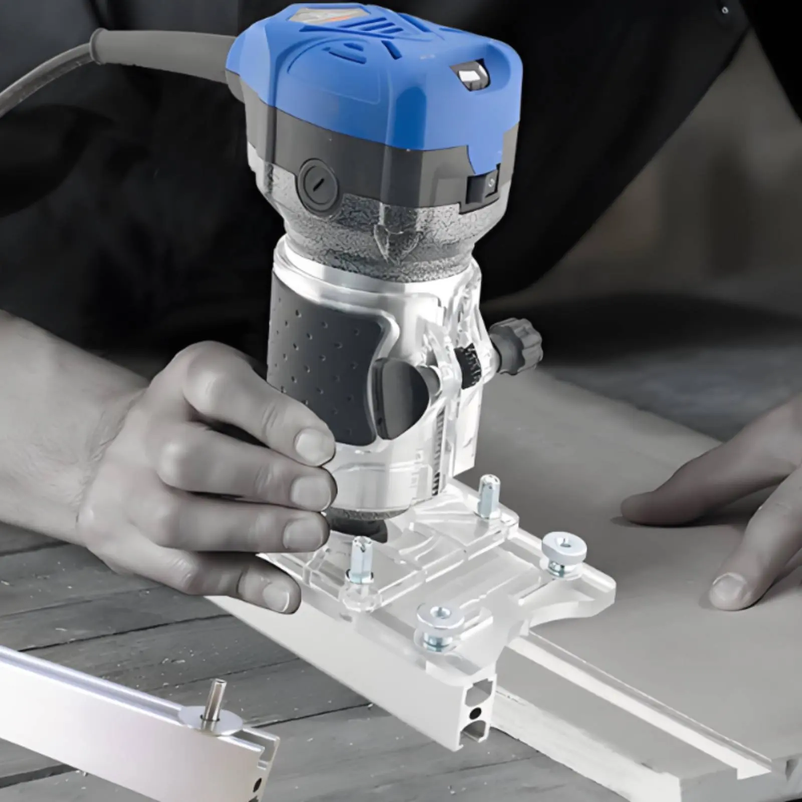 Transparent Router Jig Precision Cutting Wood Connector Slot Cutter Transparent Wood Slotting Fixture Stable Clamping Slotting
Transparent Router Jig Precision Cutting Wood Connector Slot Cutter Transparent Wood Slotting Fixture Stable Clamping Slotting
