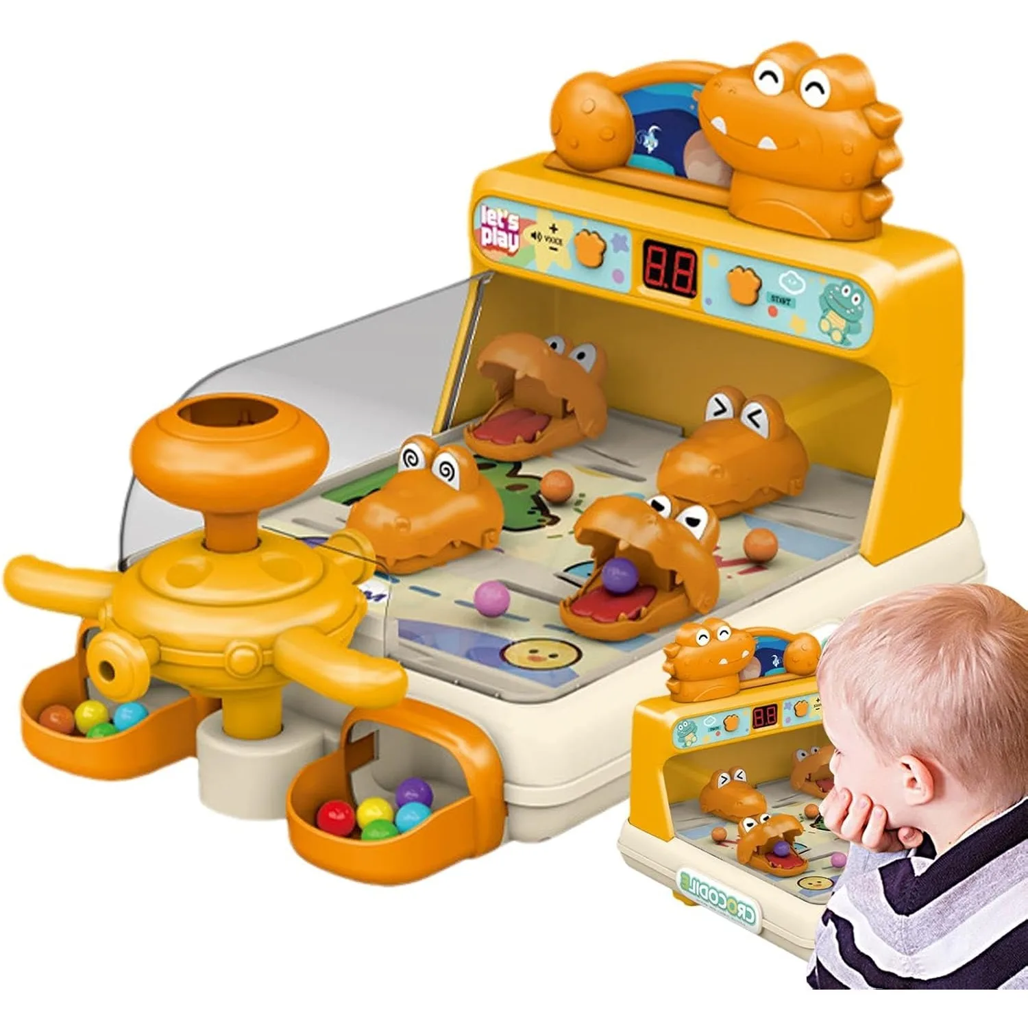 Dinosaur Crocodile Pinball Machine Board Kids Games Interactive Electronic Toys for Toddler Board Games Birthday Gift for Boys
Dinosaur Crocodile Pinball Machine Board Kids Games Interactive Electronic Toys for Toddler Board Games Birthday Gift for Boys