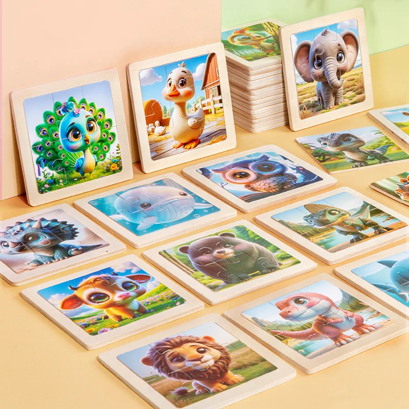 Wooden 6-piece puzzle, children's animal dinosaur cartoon wooden plane puzzle, baby early education educational toys
Wooden 6-piece puzzle, children's animal dinosaur cartoon wooden plane puzzle, baby early education educational toys
