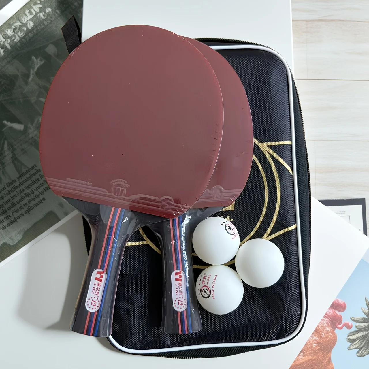 12-Star Carbon Table Tennis Racket Set, Professional Grade for Competitions, Official Adult Rackets, Single & Double Options, On
12-Star Carbon Table Tennis Racket Set, Professional Grade for Competitions, Official Adult Rackets, Single & Double Options, On