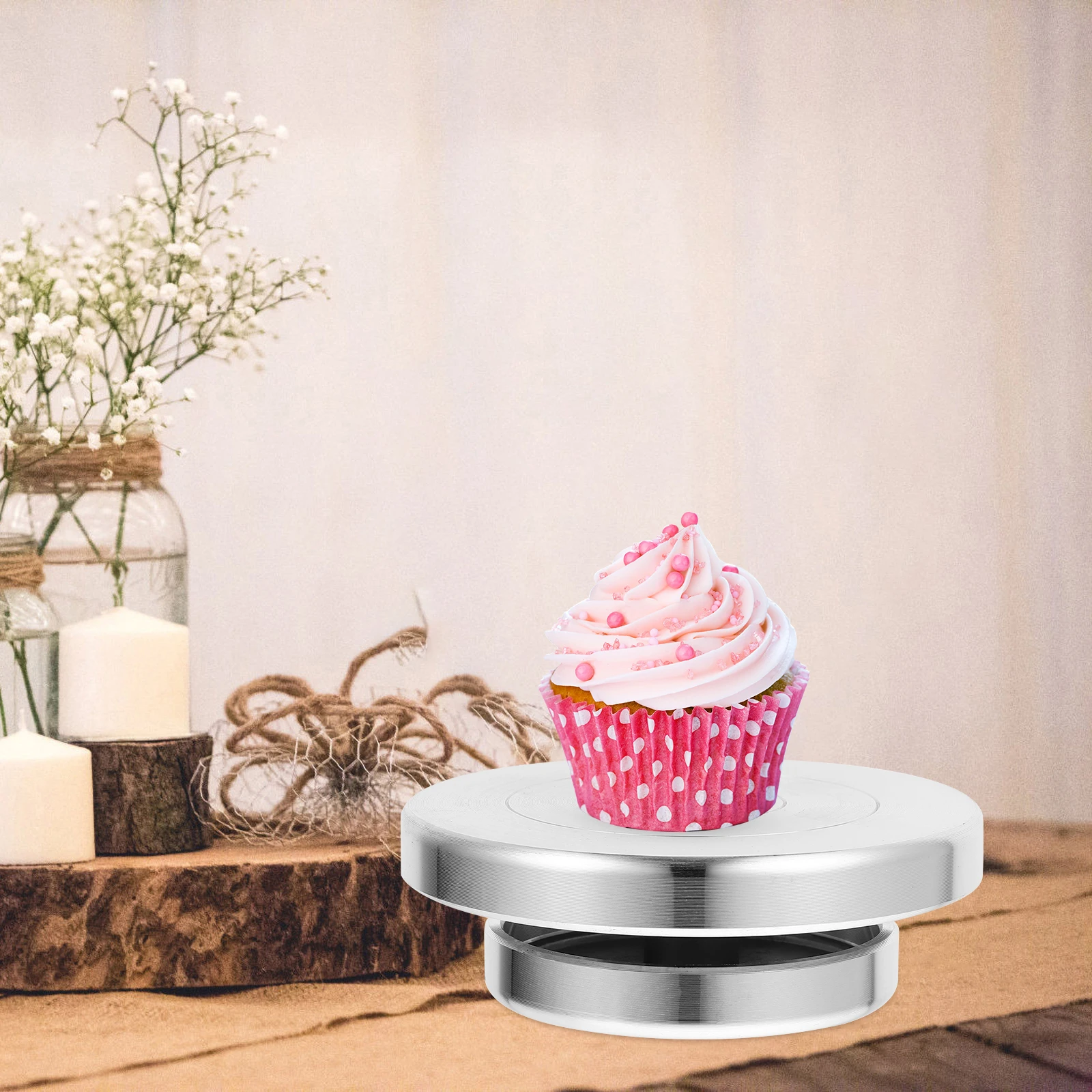 Aluminum Alloy Turntable 360 Degree Rotating Clay Craft Plate Smooth Swivel Bearing for Cake Decorating Pottery Sculpting DIY
Aluminum Alloy Turntable 360 Degree Rotating Clay Craft Plate Smooth Swivel Bearing for Cake Decorating Pottery Sculpting DIY