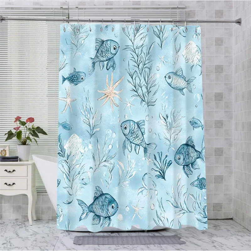 Прекрасный рыбный узор Занавеска для купания Ванная комната Занавеска для душа Водонепроницаемая
Прекрасный рыбный узор Занавеска для купания Ванная комната Занавеска для душа Водонепроницаемая