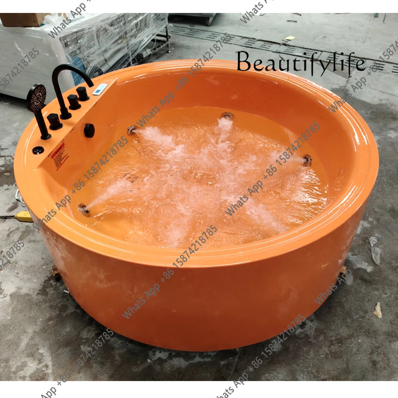 J Color Round Spa Bath Adult Home Japanese Surfing Massage Freestanding Orange Bath
J Color Round Spa Bath Adult Home Japanese Surfing Massage Freestanding Orange Bath