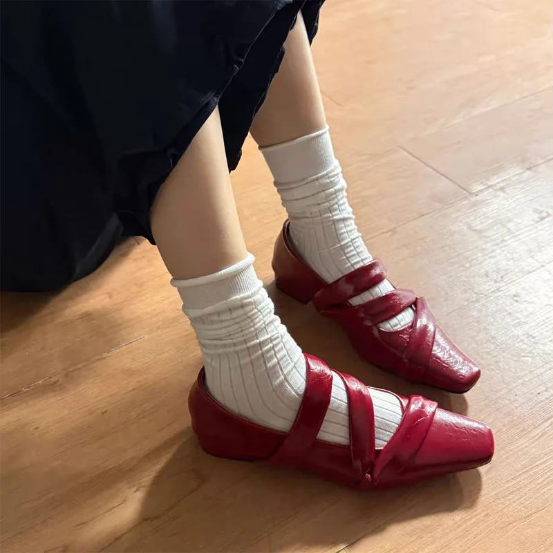 Retro Ballet Shoes for Women, 2026 Spring/summer New Style, Chunky Heel, Leather Shoes,Soft Sole, Comfortable Single Shoes,35-40
Retro Ballet Shoes for Women, 2026 Spring/summer New Style, Chunky Heel, Leather Shoes,Soft Sole, Comfortable Single Shoes,35-40