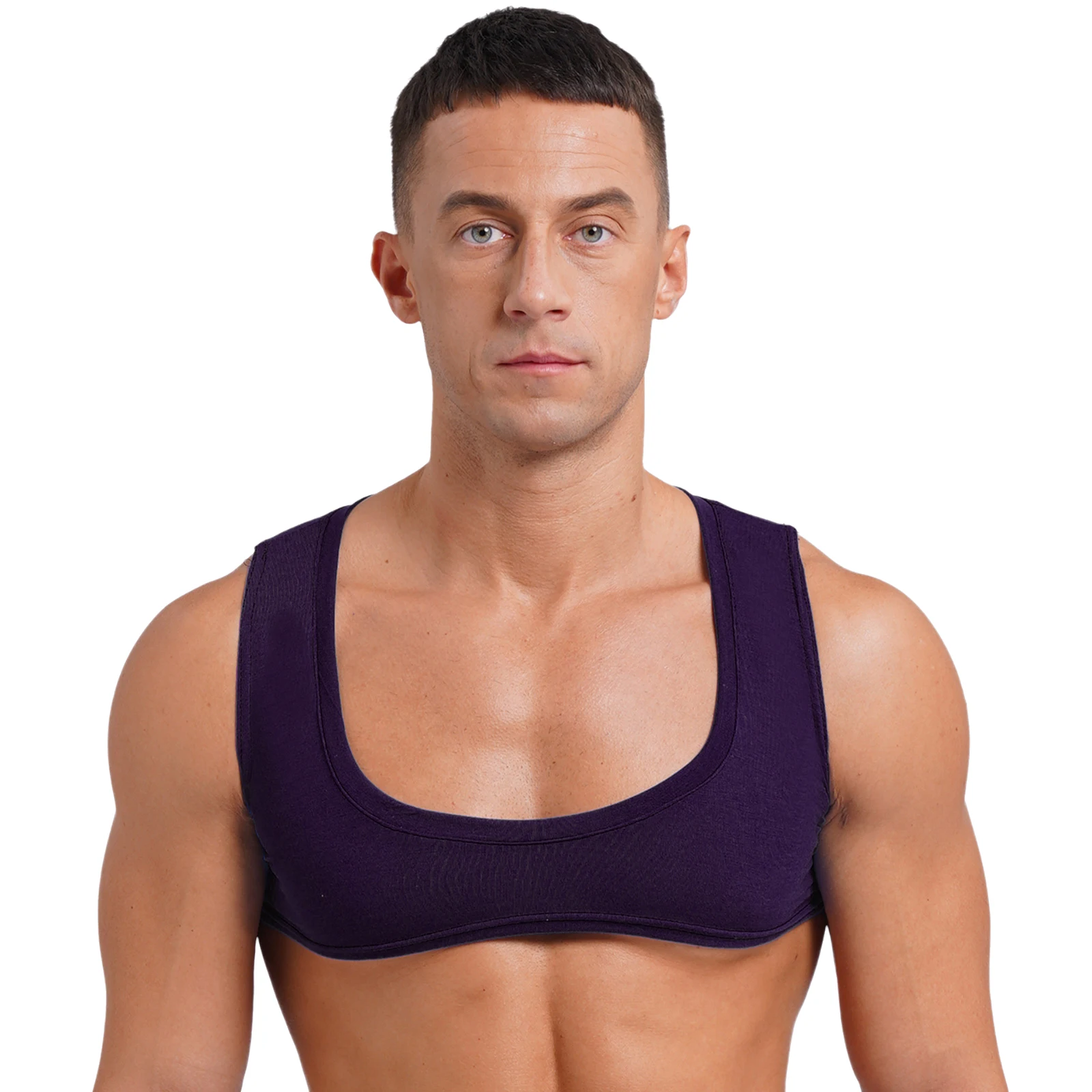 Men's Tank Top Sexy Muscles Showing Off Crop Top Low Neck Sleeveless Solid Color Slim Fit Top Vest for Nightclub Bodybuilding
Men's Tank Top Sexy Muscles Showing Off Crop Top Low Neck Sleeveless Solid Color Slim Fit Top Vest for Nightclub Bodybuilding