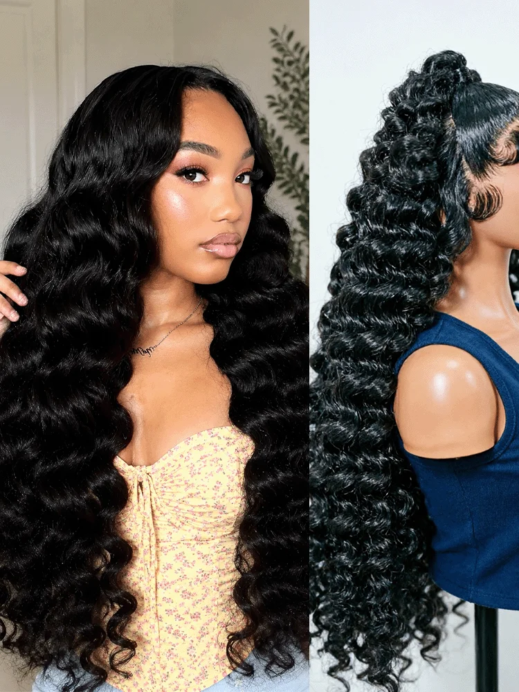 13X4 Lace Frontal Curly Human Hair Wig Loose Deep Wave 13X6 HD Lace Front Wig Natural Hairline Water Curly 360 Full Wig For Women 250 Density Pre Plucked Baby Hair 40 42 46 Inches
13X4 Lace Frontal Curly Human Hair Wig Loose Deep Wave 13X6 HD Lace Front Wig Natural Hairline Water Curly 360 Full Wig For Women 250 Density Pre Plucked Baby Hair 40 42 46 Inches