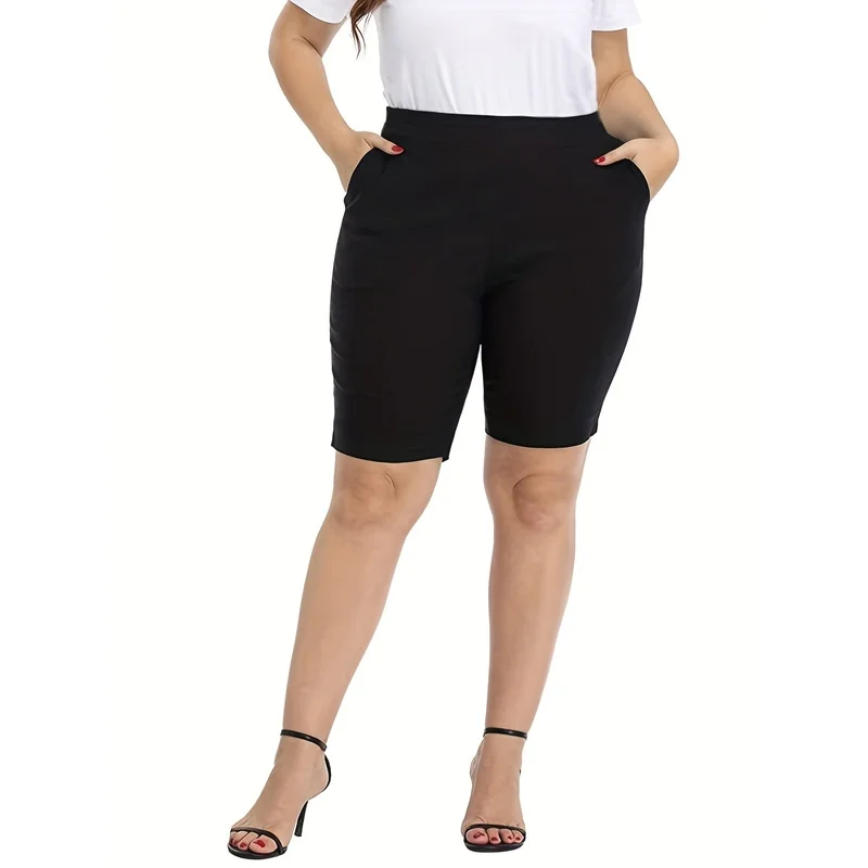 2026 Women’s Plus Size Black Stretch Shorts Office Daily Outfits
2026 Women’s Plus Size Black Stretch Shorts Office Daily Outfits