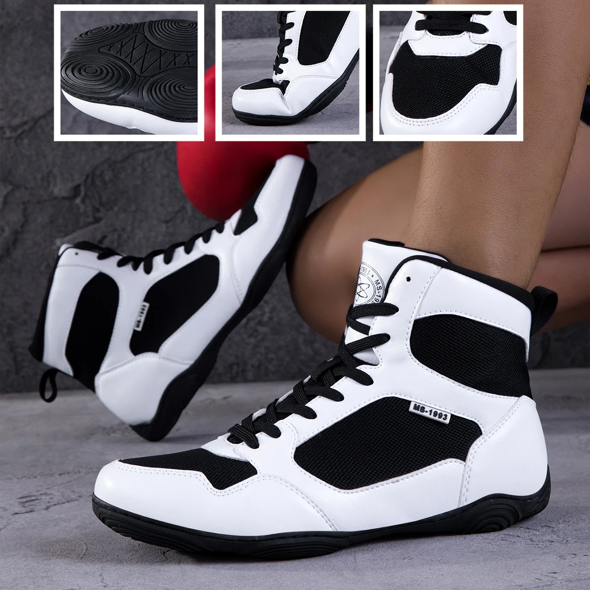 Professional Boxing Shoes for Men, New Style, High-Top, Non-Slip Fighting Shoes, Breathable Combat Boots
Professional Boxing Shoes for Men, New Style, High-Top, Non-Slip Fighting Shoes, Breathable Combat Boots