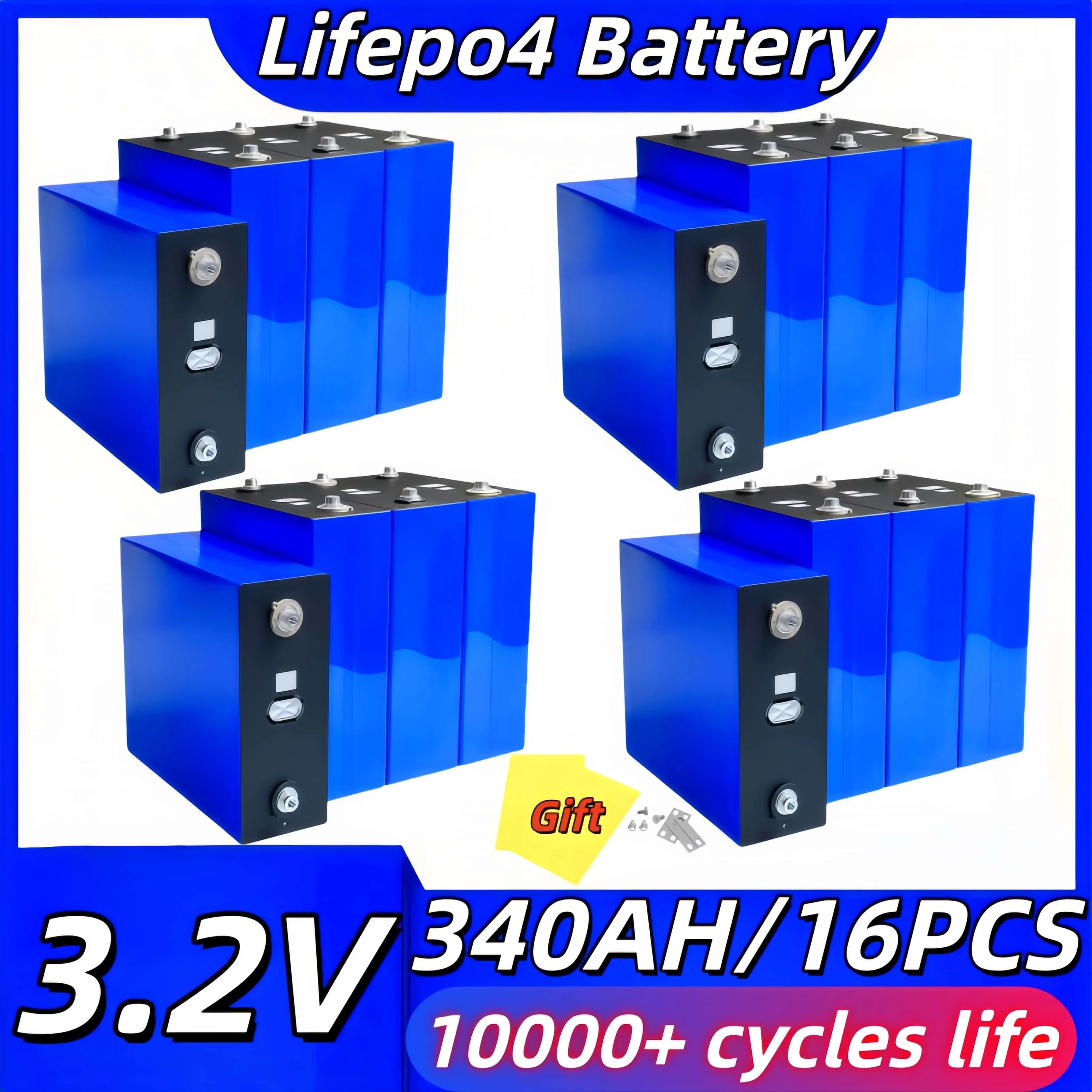 16 шт., без налога, 340 Ач, 100 Ач LiFePO4, 3,2 В, электромобиль, корабль, солнечная система, подходят для DIY 48 В, olf, солнечной энергии, кемпинга
16 шт., без налога, 340 Ач, 100 Ач LiFePO4, 3,2 В, электромобиль, корабль, солнечная система, подходят для DIY 48 В, olf, солнечной энергии, кемпинга