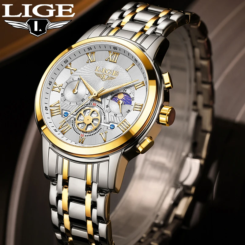 LIGE TMan Watch op Brand Luxury Fashion Big Quartz Watches for Men Waterproof Luminous Stainless Steel Clock Casual Simple Reloj
LIGE TMan Watch op Brand Luxury Fashion Big Quartz Watches for Men Waterproof Luminous Stainless Steel Clock Casual Simple Reloj