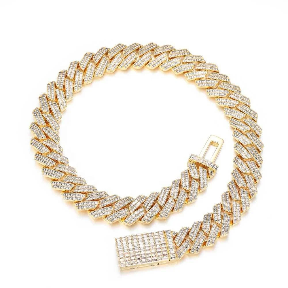 Hip Hop Bracelet 20mm Double Row T Square Zircon Diamond Cuban Chain Men's Necklace Wholesale
Hip Hop Bracelet 20mm Double Row T Square Zircon Diamond Cuban Chain Men's Necklace Wholesale