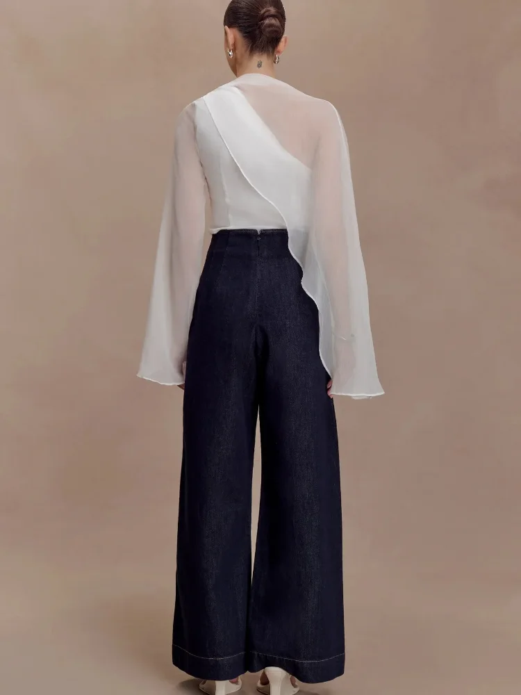 Elegant Lady Shawl Top Chic Solid O-neck One Shoulder Irregular Cropped Shirt Spring Summer Date Party Night Club Top 2026
Elegant Lady Shawl Top Chic Solid O-neck One Shoulder Irregular Cropped Shirt Spring Summer Date Party Night Club Top 2026