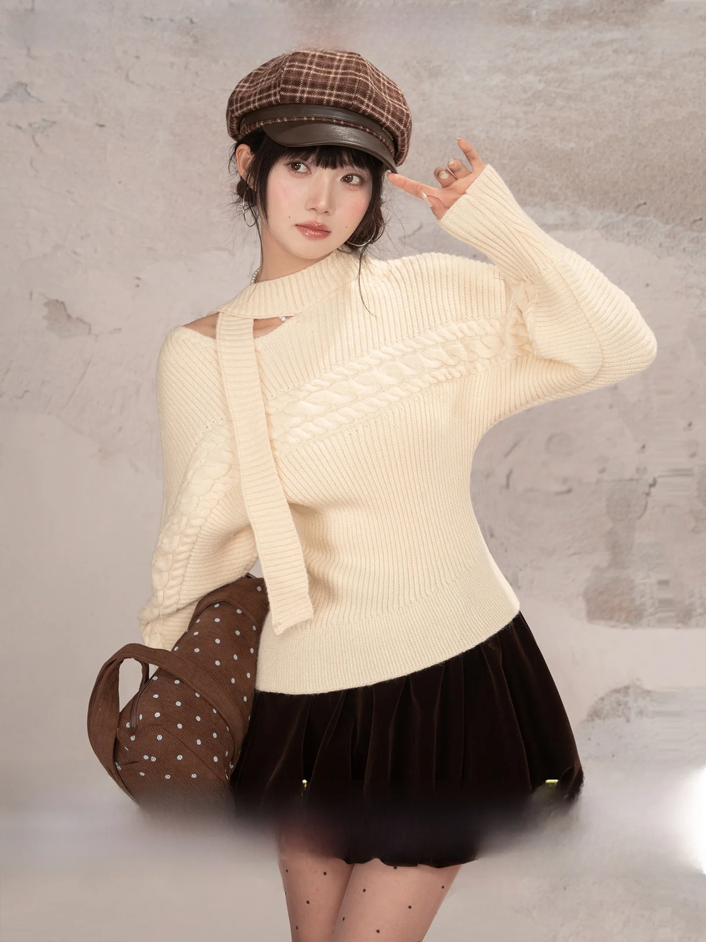 Loveheynew Vintage Twist Pattern Sa oulder Bared Knitted Sweater Women Winter Lazy Loose Long Sve Top
Loveheynew Vintage Twist Pattern Sa oulder Bared Knitted Sweater Women Winter Lazy Loose Long Sve Top