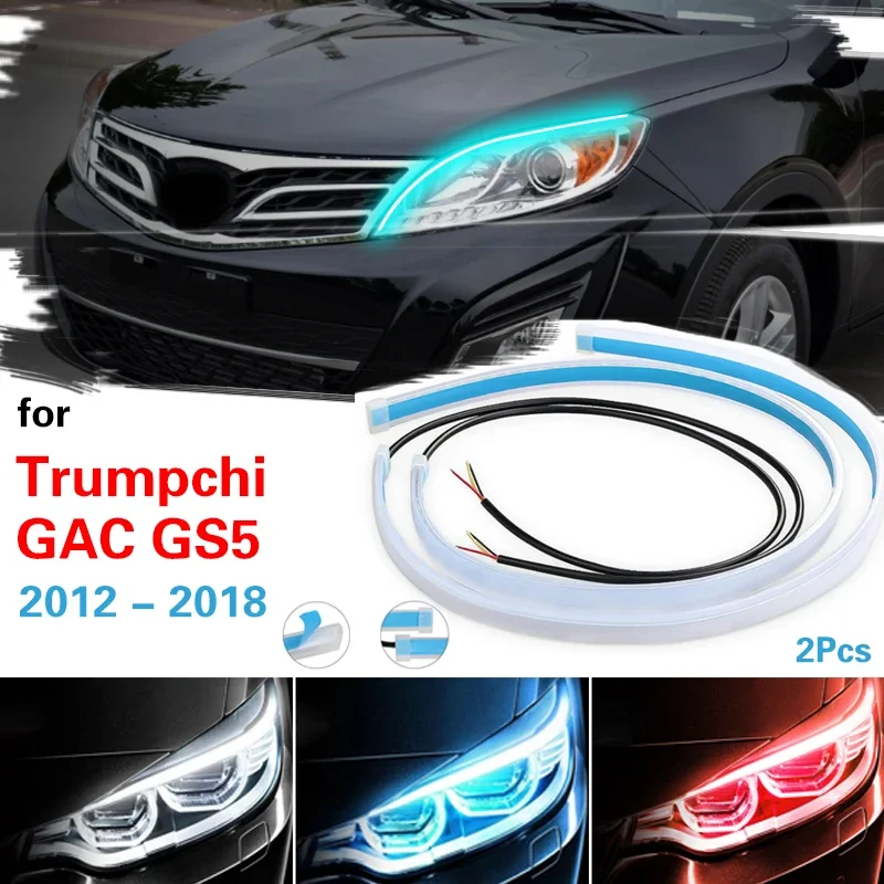 For Trumpchi GAC GS5 2012-2018 Daytime Running Light Strip Flexible Waterproof Led Signal Light Headlight DRL 12V Flow Lamp 2pcs
For Trumpchi GAC GS5 2012-2018 Daytime Running Light Strip Flexible Waterproof Led Signal Light Headlight DRL 12V Flow Lamp 2pcs