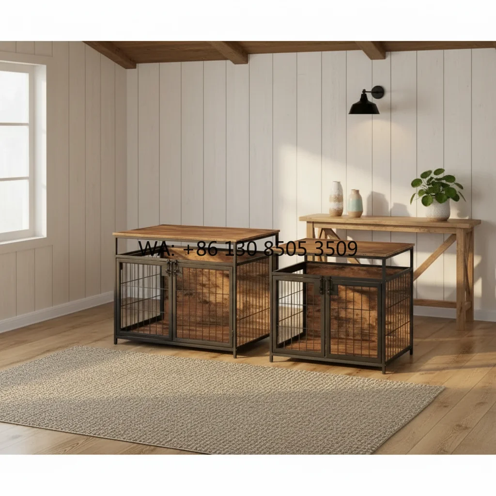 Hot Sale Durable Solid Wood Indoor Dog Crate Breathable Escape Resistant Large Dog Kennel with Removable Waste Tray
Hot Sale Durable Solid Wood Indoor Dog Crate Breathable Escape Resistant Large Dog Kennel with Removable Waste Tray