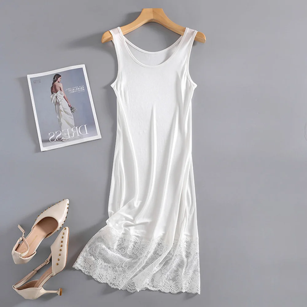 Women's Full Slips for Under Dresses 50% Mulberry Silk Lace Nightgown Sleepwear Tank Sleeveless Nightshirt
Women's Full Slips for Under Dresses 50% Mulberry Silk Lace Nightgown Sleepwear Tank Sleeveless Nightshirt