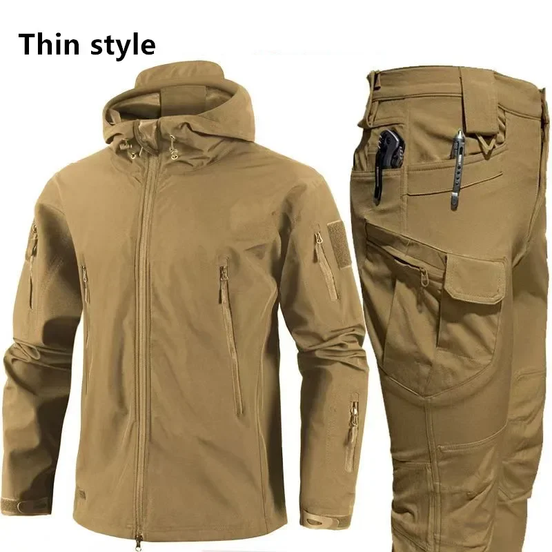 Spring and Autumn Thin Soft Shell Wind Proof and Waterproof Special Tactical Charge Suit
Spring and Autumn Thin Soft Shell Wind Proof and Waterproof Special Tactical Charge Suit