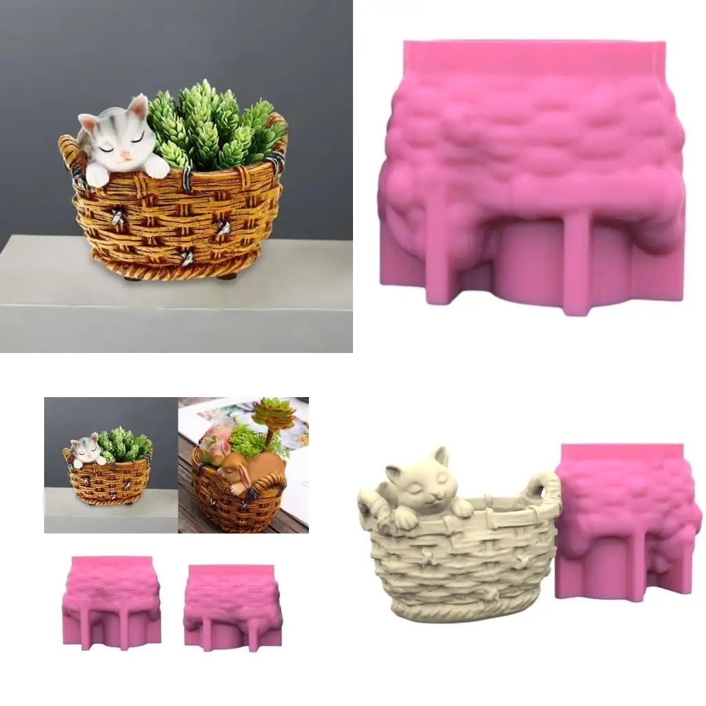 P9FE Silicone Mold Flower Vase Molds Woven Flower Basket Mold for DIY Lover
P9FE Silicone Mold Flower Vase Molds Woven Flower Basket Mold for DIY Lover