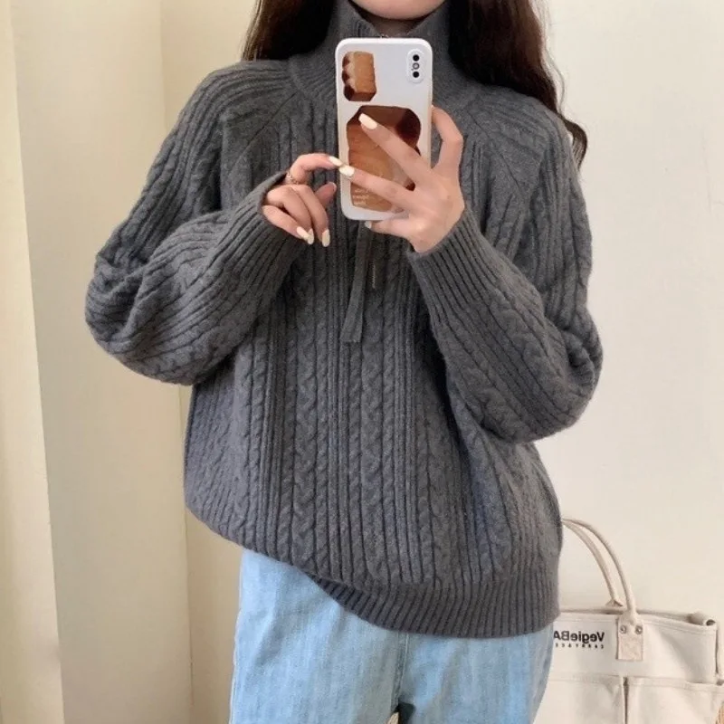 2025 Autumn and Winter New Loose Outerwear with A Collar and Versatile Knitwear Top Pullover Sweater Women's Clothing
2025 Autumn and Winter New Loose Outerwear with A Collar and Versatile Knitwear Top Pullover Sweater Women's Clothing