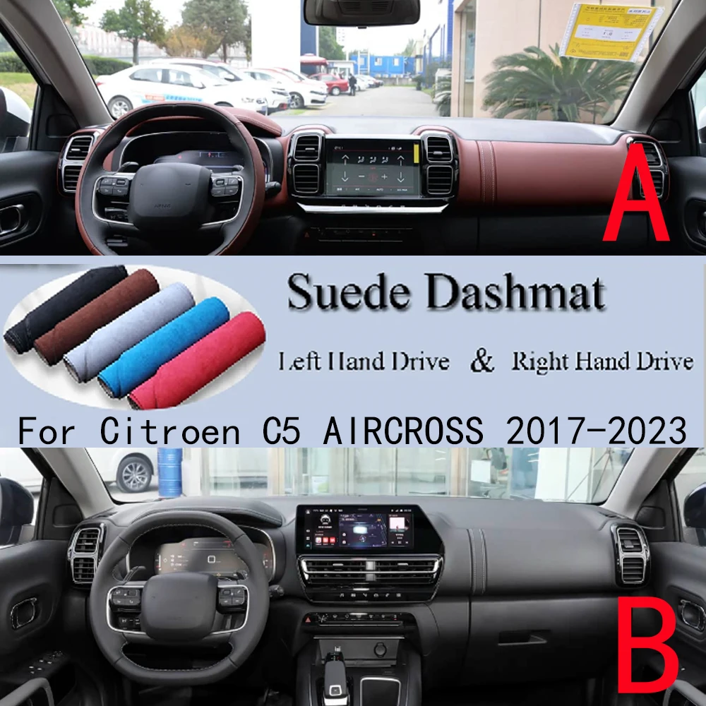 Для Citroen C5 AIRCROSS 2017-2023: Коврик на приборную панель из замши и кожи, накладка на панель, аксессуары для стайлинга автомобиля
Для Citroen C5 AIRCROSS 2017-2023: Коврик на приборную панель из замши и кожи, накладка на панель, аксессуары для стайлинга автомобиля