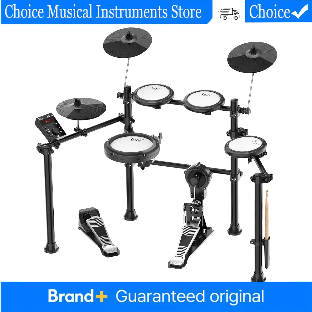  IRIN Electric Drum Set Electronic Drum Kit with Bluetooth MIDI Function Includes Headphones And Drum Stool for Beginners
IRIN Electric Drum Set Electronic Drum Kit with Bluetooth MIDI Function Includes Headphones And Drum Stool for Beginners