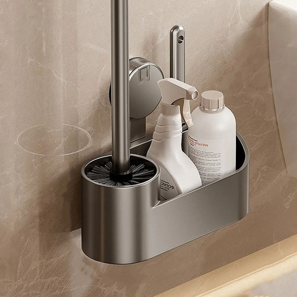 Suction Cup Mount Toilet Brush Holder Space Saving with Container Wall Mounted Toilet Brush No Drill Design
Suction Cup Mount Toilet Brush Holder Space Saving with Container Wall Mounted Toilet Brush No Drill Design