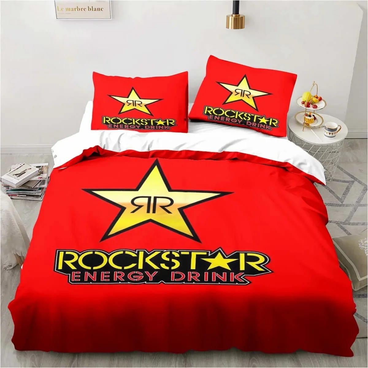 D-Drinks Rockstar Energy Простыни Пододеяльники Постельные принадлежности Простыни для общежития Комплект постельного белья из трех частей Мягкий теплый комплект постельного белья
D-Drinks Rockstar Energy Простыни Пододеяльники Постельные принадлежности Простыни для общежития Комплект постельного белья из трех частей Мягкий теплый комплект постельного белья