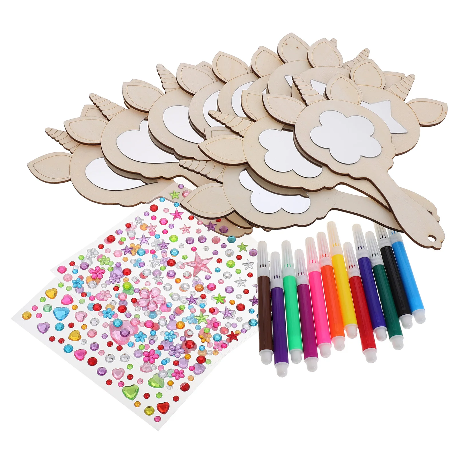 Unicorn Mirror Set Wooden Hand Mirrors Kids Diy Painting Craft Unpainted Accessories Decorative Mini Sewing Tools
Unicorn Mirror Set Wooden Hand Mirrors Kids Diy Painting Craft Unpainted Accessories Decorative Mini Sewing Tools