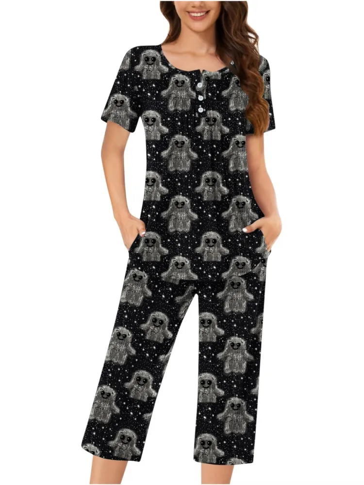 New Halloween Print Two Piece Set Lady Casual Fashion Elegant Suit Slim Tops And Elastic Waist Pantalones In 2024 Spring Summer
New Halloween Print Two Piece Set Lady Casual Fashion Elegant Suit Slim Tops And Elastic Waist Pantalones In 2024 Spring Summer