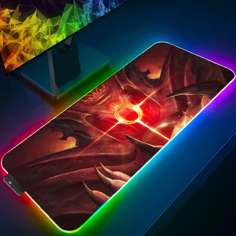RGB LED Gaming Mouse Pad Computer T-the L-lord of the R-rings Desk Mat Table Keyboard Pad Laptop Rubber Non-slip Back Mousepad
RGB LED Gaming Mouse Pad Computer T-the L-lord of the R-rings Desk Mat Table Keyboard Pad Laptop Rubber Non-slip Back Mousepad