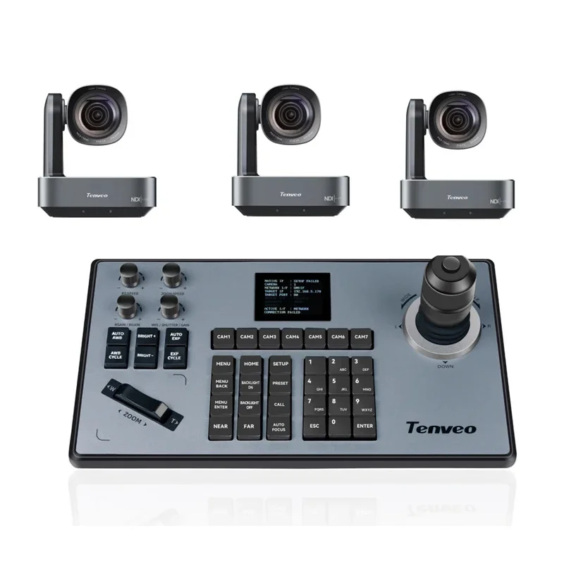 (Sea shipping) Professional Tenveo KB200 PoE PTZ Video Conference System Controller 4D Joystick Keyboard Controller
(Sea shipping) Professional Tenveo KB200 PoE PTZ Video Conference System Controller 4D Joystick Keyboard Controller