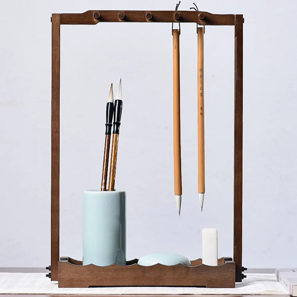 Retro Nanzhu Pen Holder Desktop Decor Creative Ink Brush Rack Calligraphy Small Chinese Hanger
Retro Nanzhu Pen Holder Desktop Decor Creative Ink Brush Rack Calligraphy Small Chinese Hanger