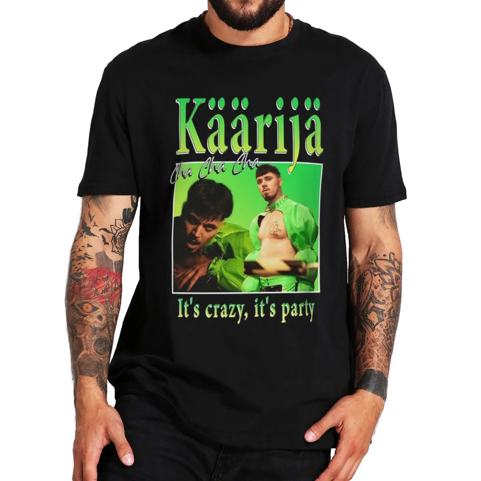 Käärijä Cha Cha Cha T-shirt Finland Music Kaarija Fans Short Sleeve Casual 100% Cotton Unisex Summer T-shirt EU Size
Käärijä Cha Cha Cha T-shirt Finland Music Kaarija Fans Short Sleeve Casual 100% Cotton Unisex Summer T-shirt EU Size